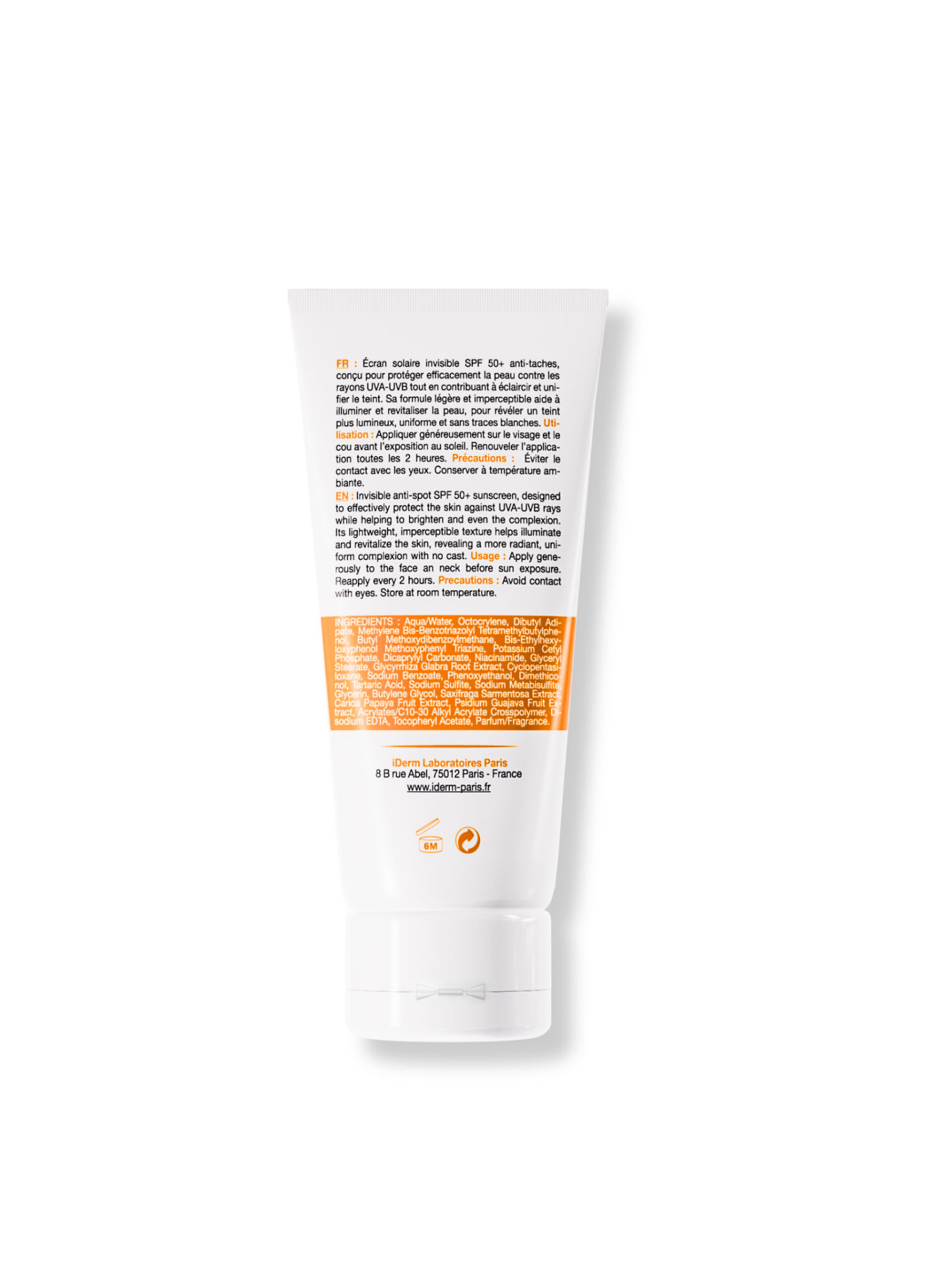 Écran Solaire SPF 50+ Invisible - Anti-Taches